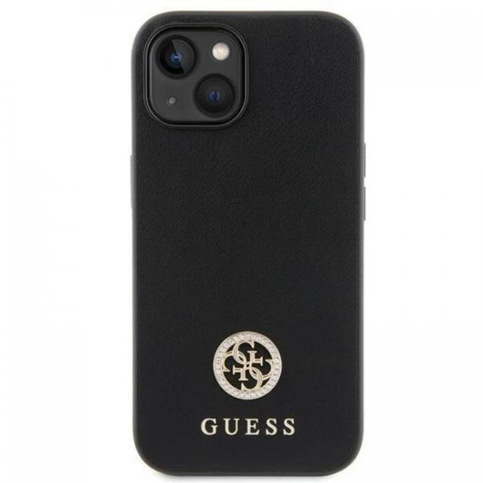 Guess - Guess iPhone 15 Plus Mobilskal Strass Metal Logo - Svart