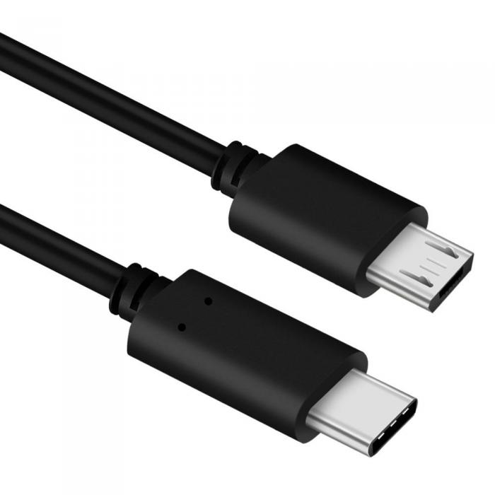 A-One Brand - Kabel USB-C till microUSB - 1m - Svart