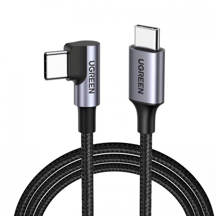 Ugreen - Ugreen USB-C Till Angled USB-C Kabel 0.5m - Gr