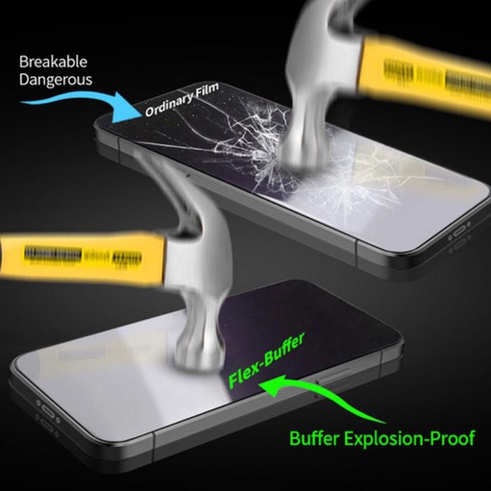 UTGATT1 - Bestsuit 5D Hybrid Glas 5D till Apple iPhone 13 Pro Max Svart