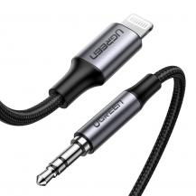 Ugreen - UGreen MFI lightning 3,5 mm mini jack audio Kabel AUX Grå