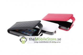 A-One Brand - Carbon Fiber mobilväska till Apple iPhone 4S / 4 (Vit)