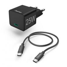 Hama - Hama Snabbladdare USB-C Med Kabel 25W 1m - Svart