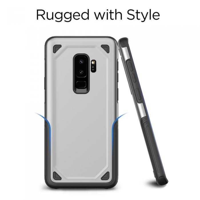 A-One Brand - Hybrid Rugged Armor Skal till Samsung Galaxy S9 Plus - Silver
