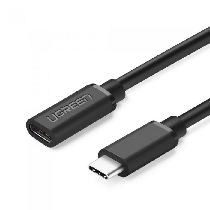 Ugreen - Ugreen USB Type C 3.1 female USB Type C 3.1 male 0.5m Svart