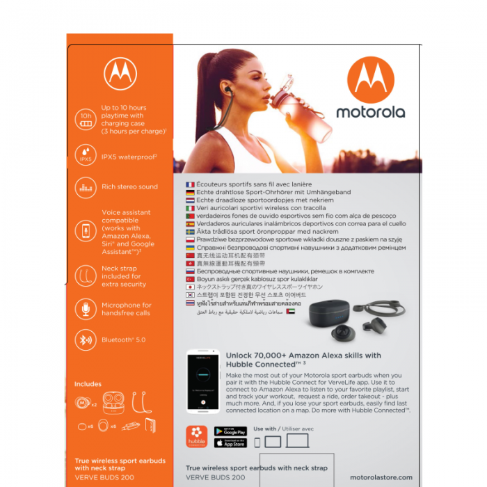 UTGATT1 - Motorola TWS Sport Hrlurar In-Ear Vervebuds 200 - Svart