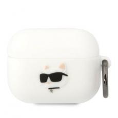 KARL LAGERFELD - Karl Lagerfeld AirPods Pro Skal Silicone Choupette Head 3D - Vit