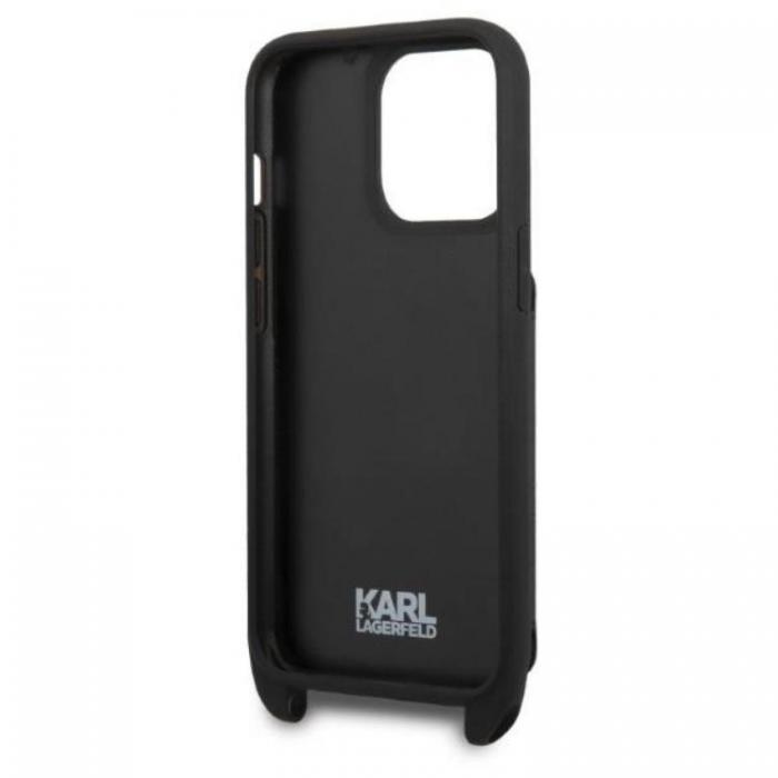 UTGATT5 - Karl Lagerfeld iPhone 13 Pro Max Halsbandsskal Saffiano Karl&Choupette Embossed