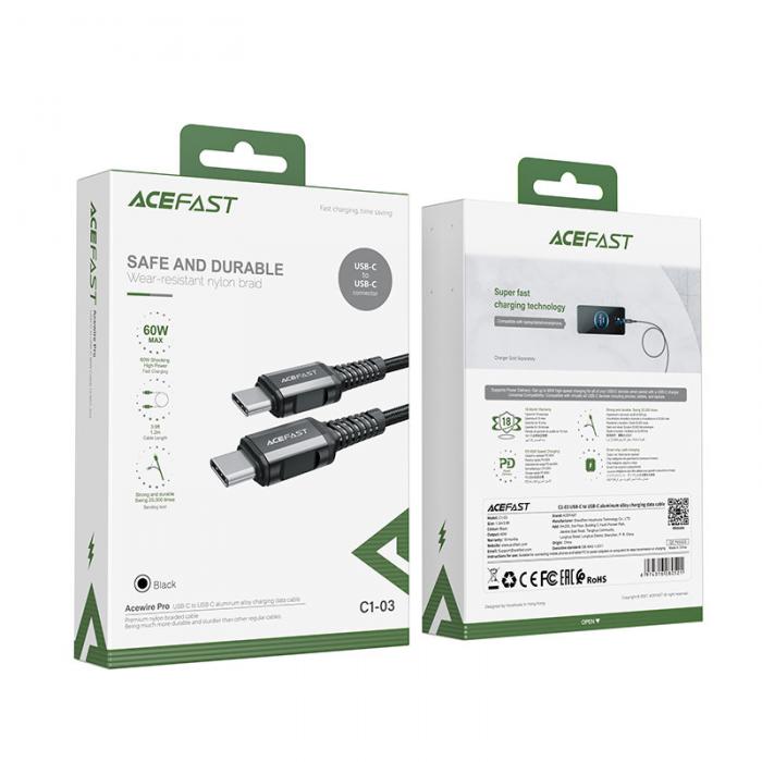 Acefast - Acefast USB-C till USB-C 60W 1.2m - Gr