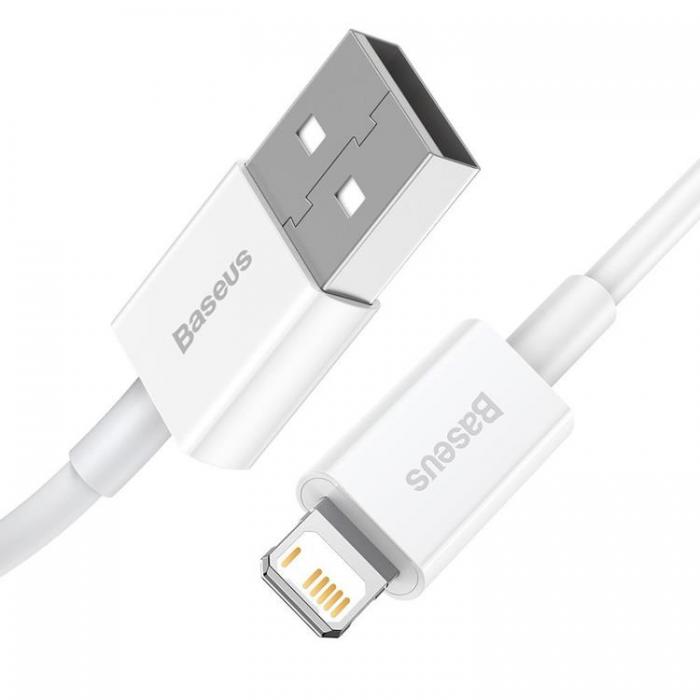 BASEUS - Baseus Kabel Lightning Till USB-A 1m Superior - Vit