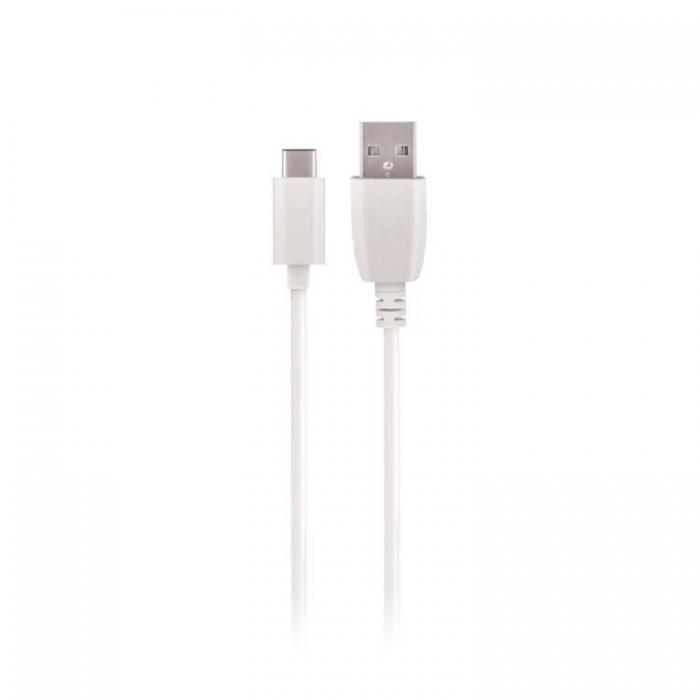 Maxlife - Maxlife USB-C till USB-A kabel 1m 2A - Vit