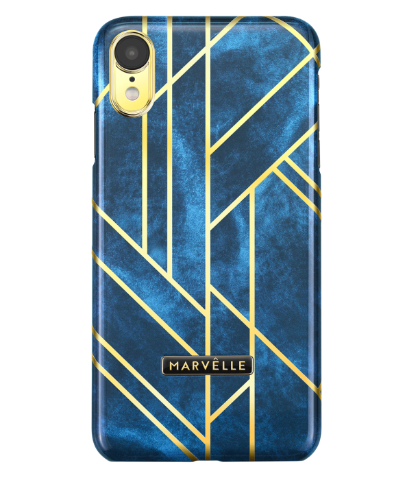 UTGATT4 - Marvlle iPhone XR Magnetiskt Skal - Velvet Golden Blue