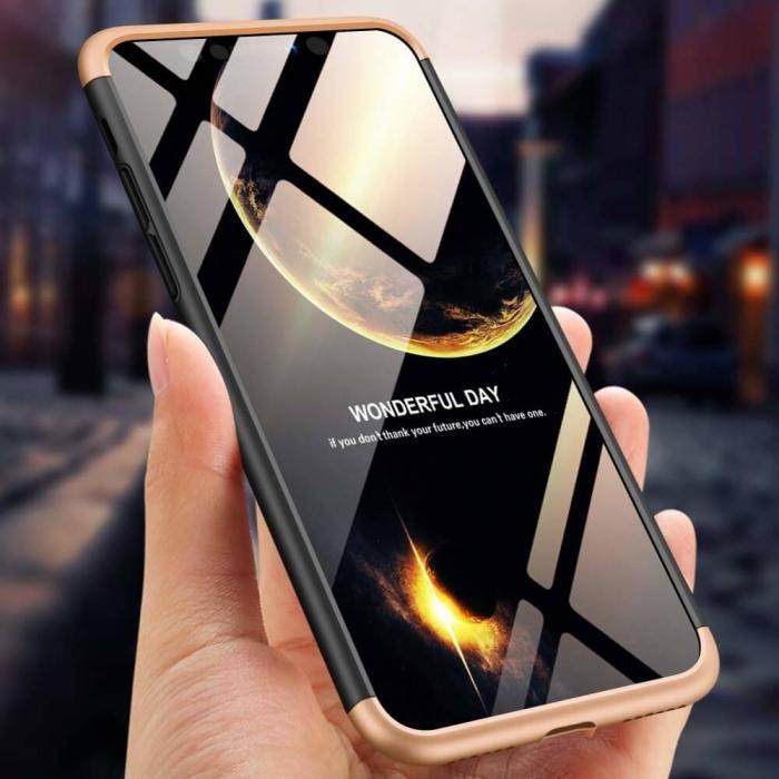 UTGATT4 - GKK 360 Protection Fram bak skal iPhone XS Max Svart-guld logo