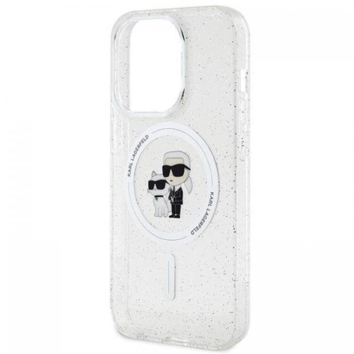 KARL LAGERFELD - KARL LAGERFELD iPhone 14 Pro Max Mobilskal Magsafe Glitter - Clear