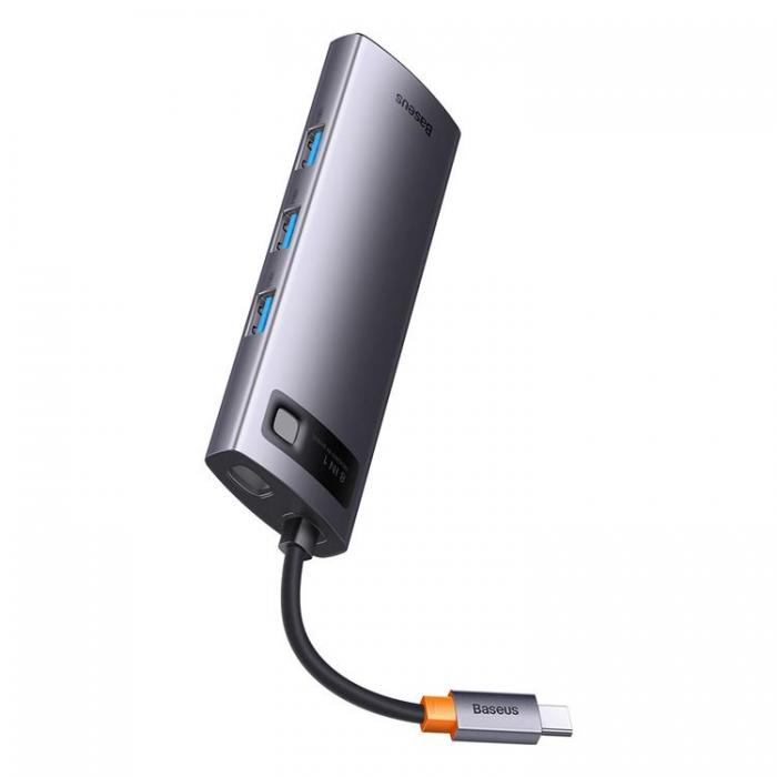 BASEUS - Baseus StarJoy HUB 8-Port USB-C - 3x USB-A - Gr