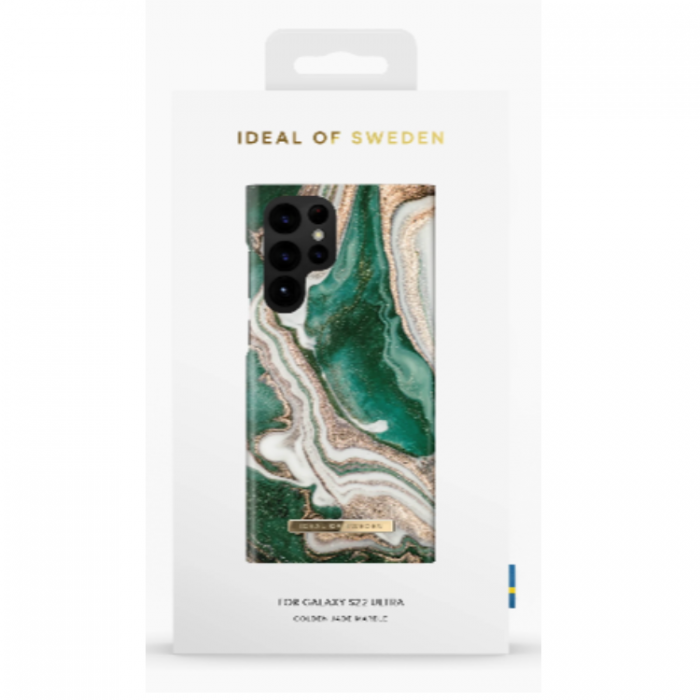 iDeal of Sweden - Ideal of Sweden Galaxy S22 Ultra Skal Fashion - Golden Jade Marble