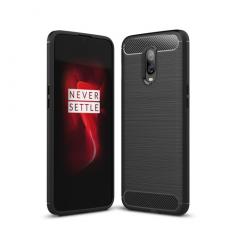 A-One Brand - Carbon Brushed Flexicase Skal till OnePlus 6T - Svart