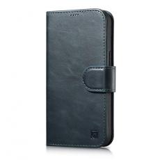 ICARER - iCarer iPhone 14 Plånboksfodral 2in1 Äkta Läder Anti-RFID - Blå