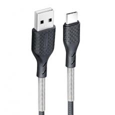 Forcell - Forcell Kol USB-A till USB-C Kabel 1m - Svart