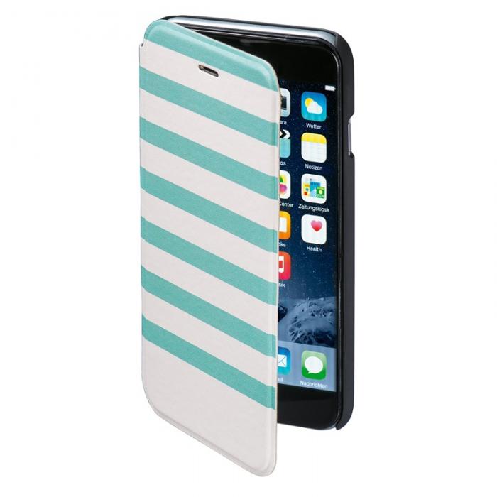 UTGATT5 - HAMA Plnboksvska DesignLine iPhone 6/6S - Stripe grn/vit