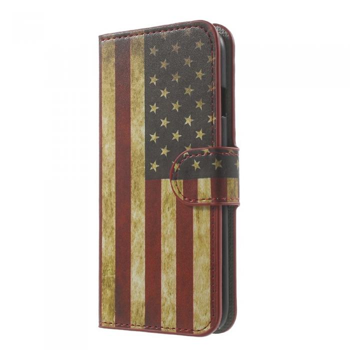 UTGATT5 - Plnboksfodral till iPhone 7/8/SE 2020 - Retro US Flag