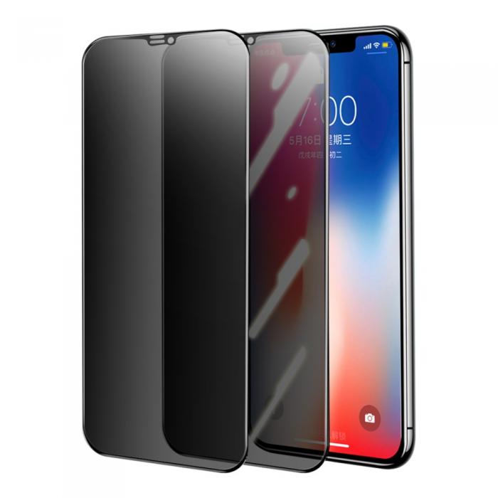 [2-PACK] Privacy Hrdat Glas Skrmskydd iPhone XS Max / 11 Pro Max