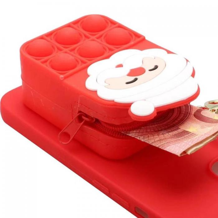 A-One Brand - Santa Claus Silicone Skal iPhone 7 /8 / SE 2020 - Rd