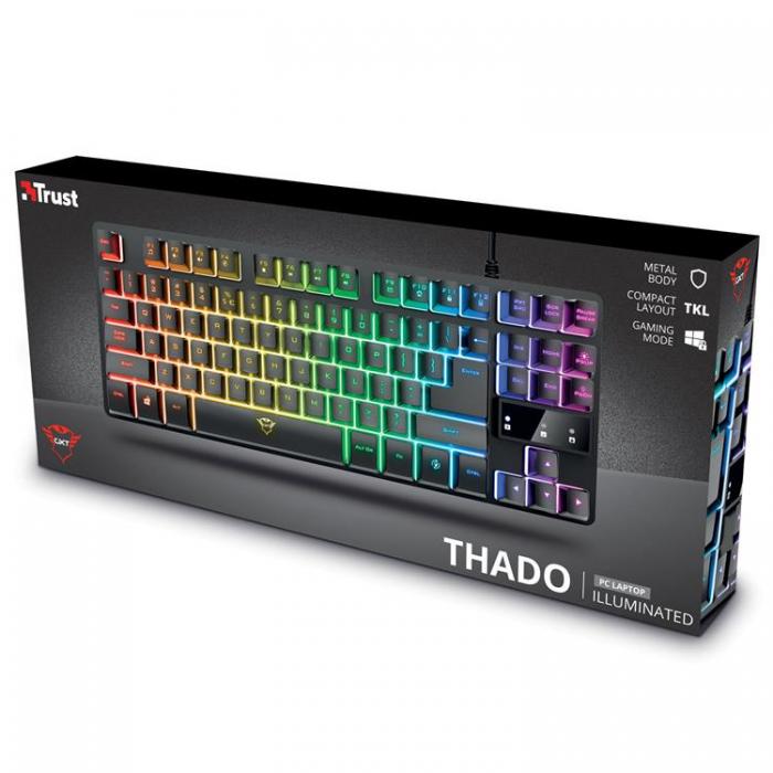 Trust - TRUST GXT 833 Thado TKL RGB Gaming Keyboard Nordisk