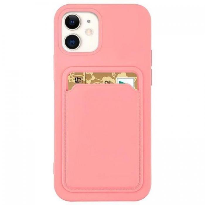 A-One Brand - Galaxy S22 Plus Skal Korthllare Silicone - Rosa
