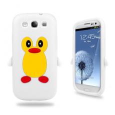 A-One Brand - PENGUIN Silikonskal till Samsung Galaxy S3 i9300 (Vit)