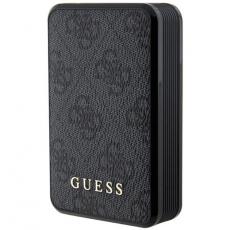 Guess - Guess Powerbank 18W 10000mAh 4G Läder Metal Logo - Svart