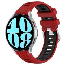 Taltech - Galaxy Watch 6 44mm Armband - Röd/Svart