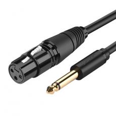 Ugreen - Ugreen Audio kabel XLR Hona 6.35 mm Jack Hane 2m - Svart