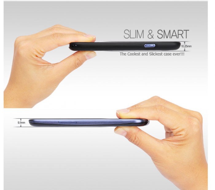 UTGATT4 - Ringke Slim till Samsung Galaxy S3 i9300 (Svart) + Skrmskydd