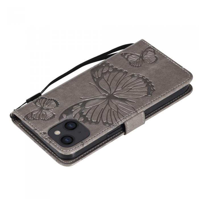 OEM - Fjrilar Plnboksfodral iPhone 13 Mini - Gr