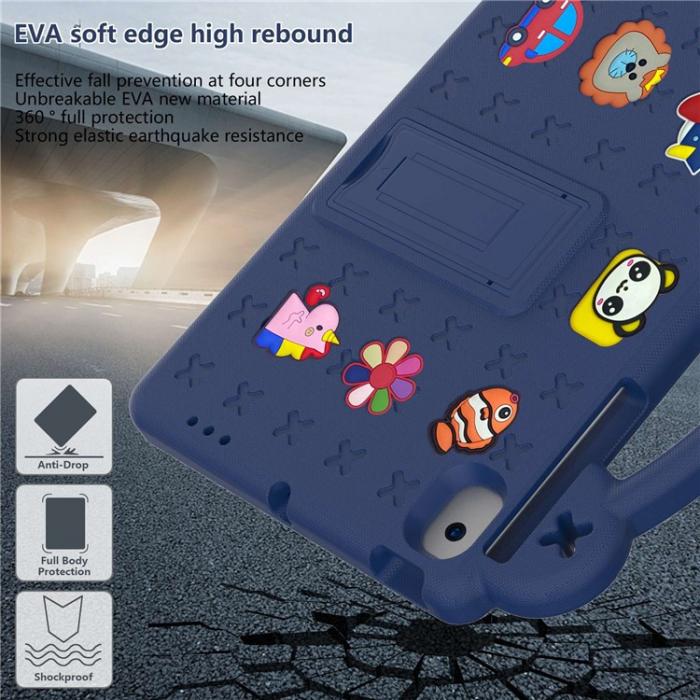 A-One Brand - Galaxy Tab A8 10.5 (2021) Skal EVA Shockproof Kickstand - Marinbl