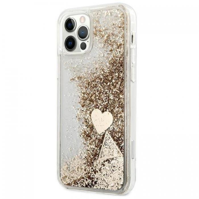 Guess - Guess iPhone 12/12 Pro Skal Glitter Charms - Guld