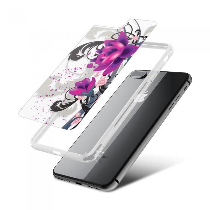 UTGATT5 - Fashion mobilskal till Apple iPhone 8 Plus - Lila Blommor