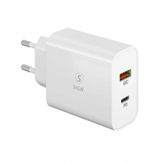 SiGN - SiGN PD 45W USB-C Väggladdare - Vit