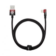 BASEUS - Baseus Elbow USB Till Lightning Kabel 1m - Svart/Röd