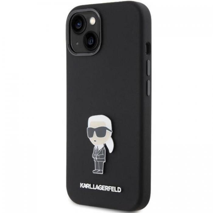 KARL LAGERFELD - KARL LAGERFELD iPhone 15 Mobilskal Ikonik Metal Pin