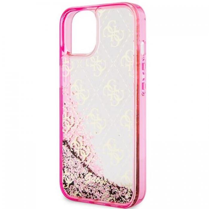 Guess - Guess iPhone 14 Mobilskal Liquid Glitter 4G - Rosa