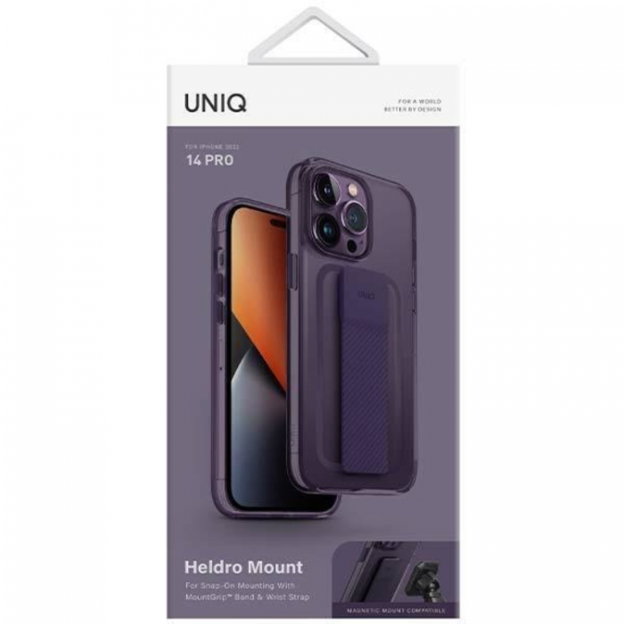 UNIQ - UNIQ iPhone 14 Pro Mobilskal Heldro Mount - Lila