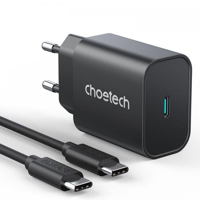 UTGATT5 - Choetech Fast Vggladdare USB-C Kabel 2m - Svart