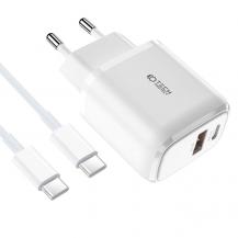 Tech-Protect - Tech-Protect Väggladdare Lightnin 20W, Type-C Kabel - Vit