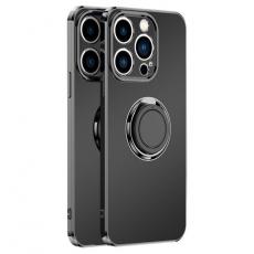 A-One Brand - iPhone 14 Pro Max Skal Ringhållare Electroplating Kickstand - Svart