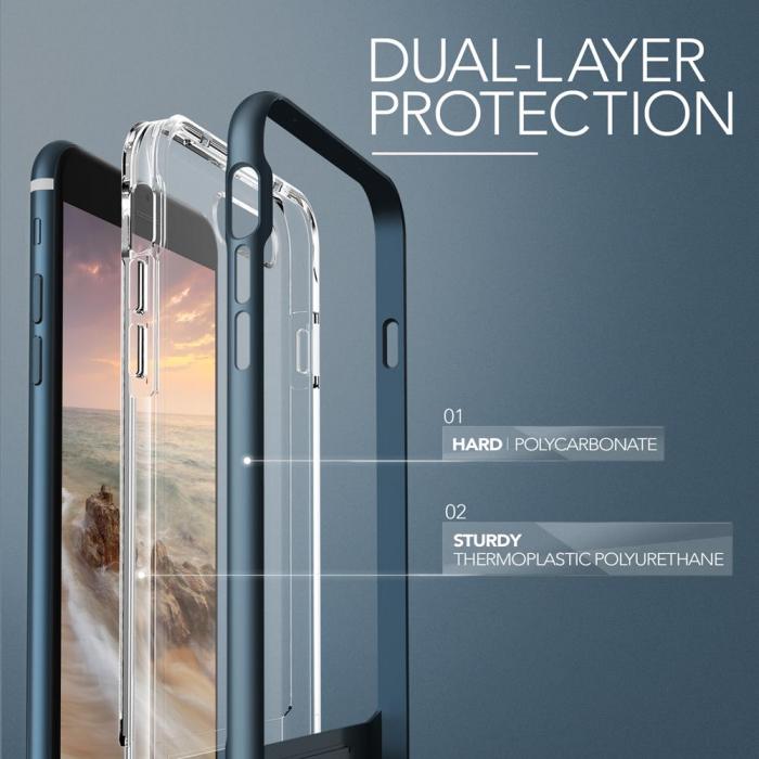 UTGATT5 - Verus Crystal Bumper Skal till Apple iPhone 7 Plus - Gagatsvart