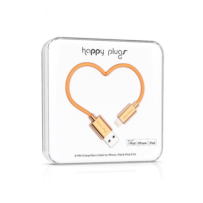 UTGATT4 - Happy Plugs Lightning To Usb Charge/ Sync Cable (2 M) Rose Gold