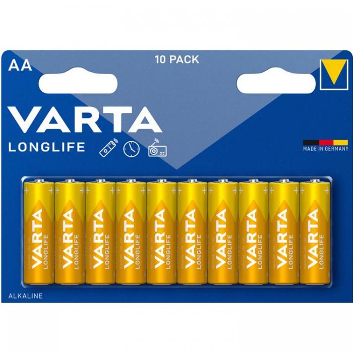 UTGATT1 - Varta 10-pack Longlife AA / LR6 Batteri
