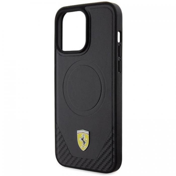 Ferrari - Ferrari iPhone 15 Pro Mobilskal Magsafe Carbon Metal Logo